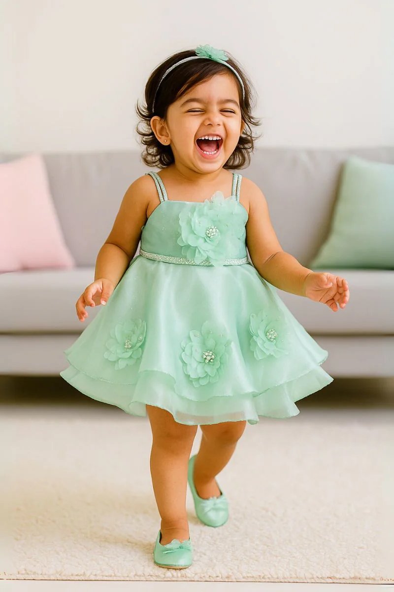 Floral Party Wear Frock for Girls