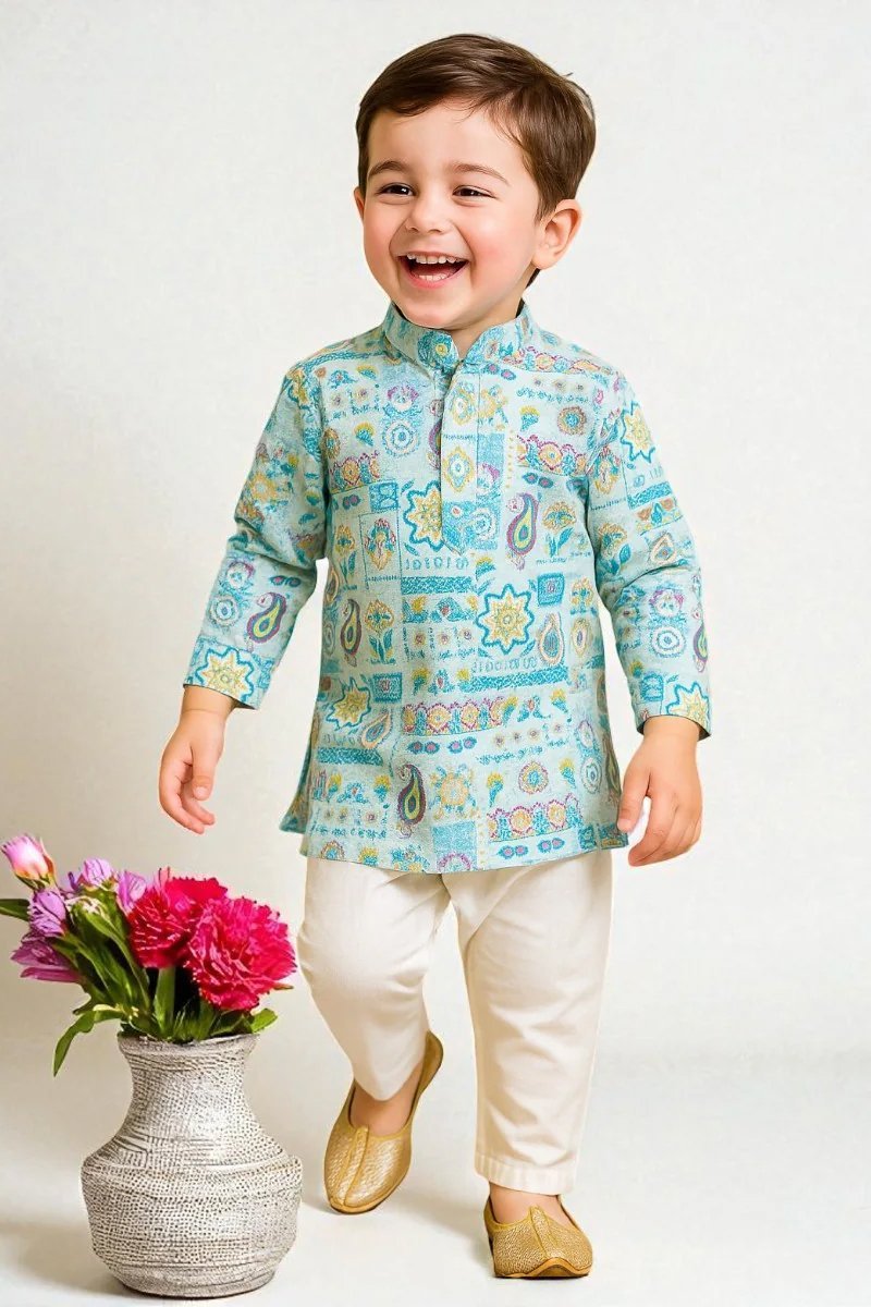 Printed Kurta Pajama for Boys