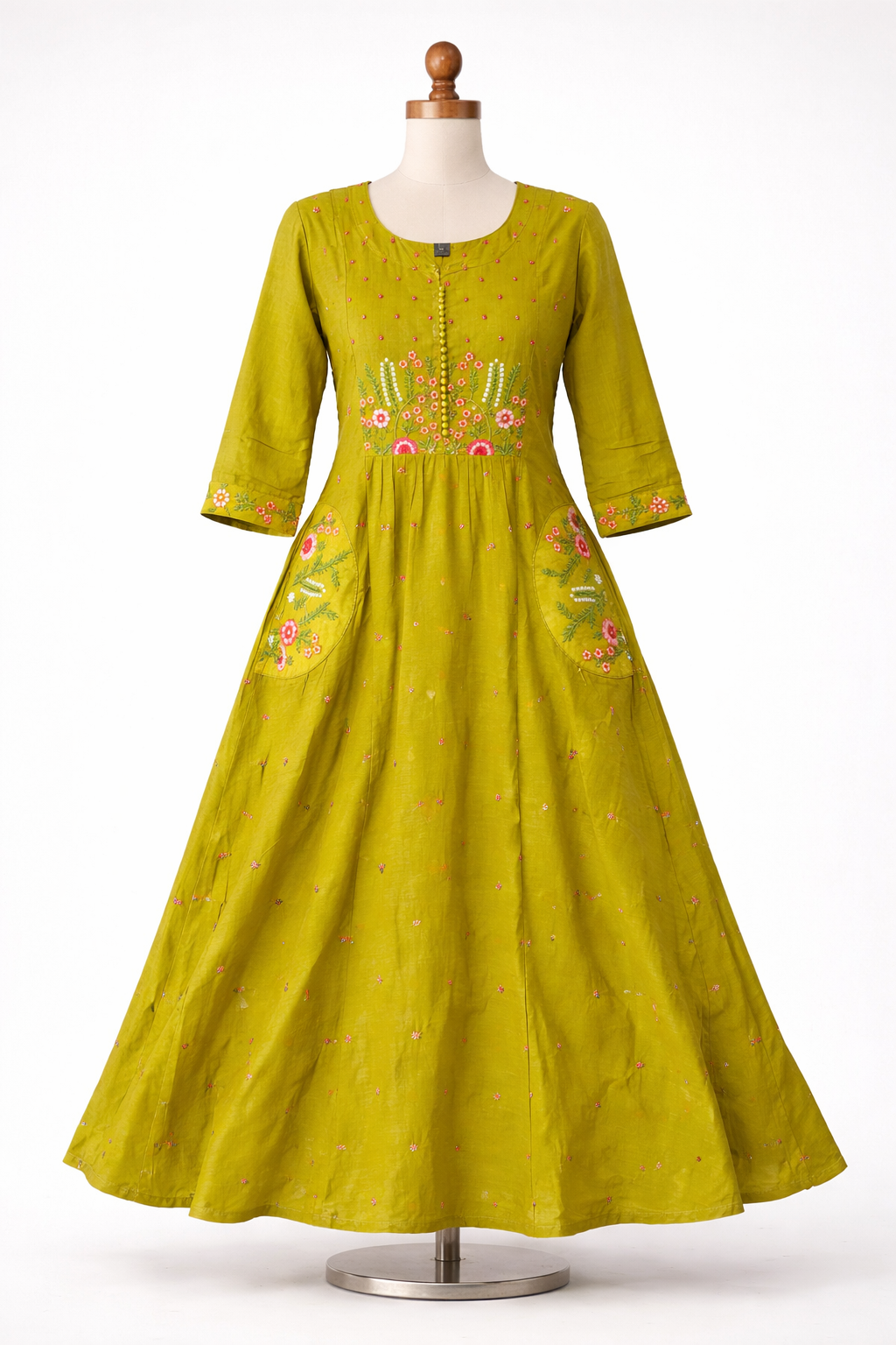 Embroidery Work | MalChenderi Top With Pockets | L  - 3XL