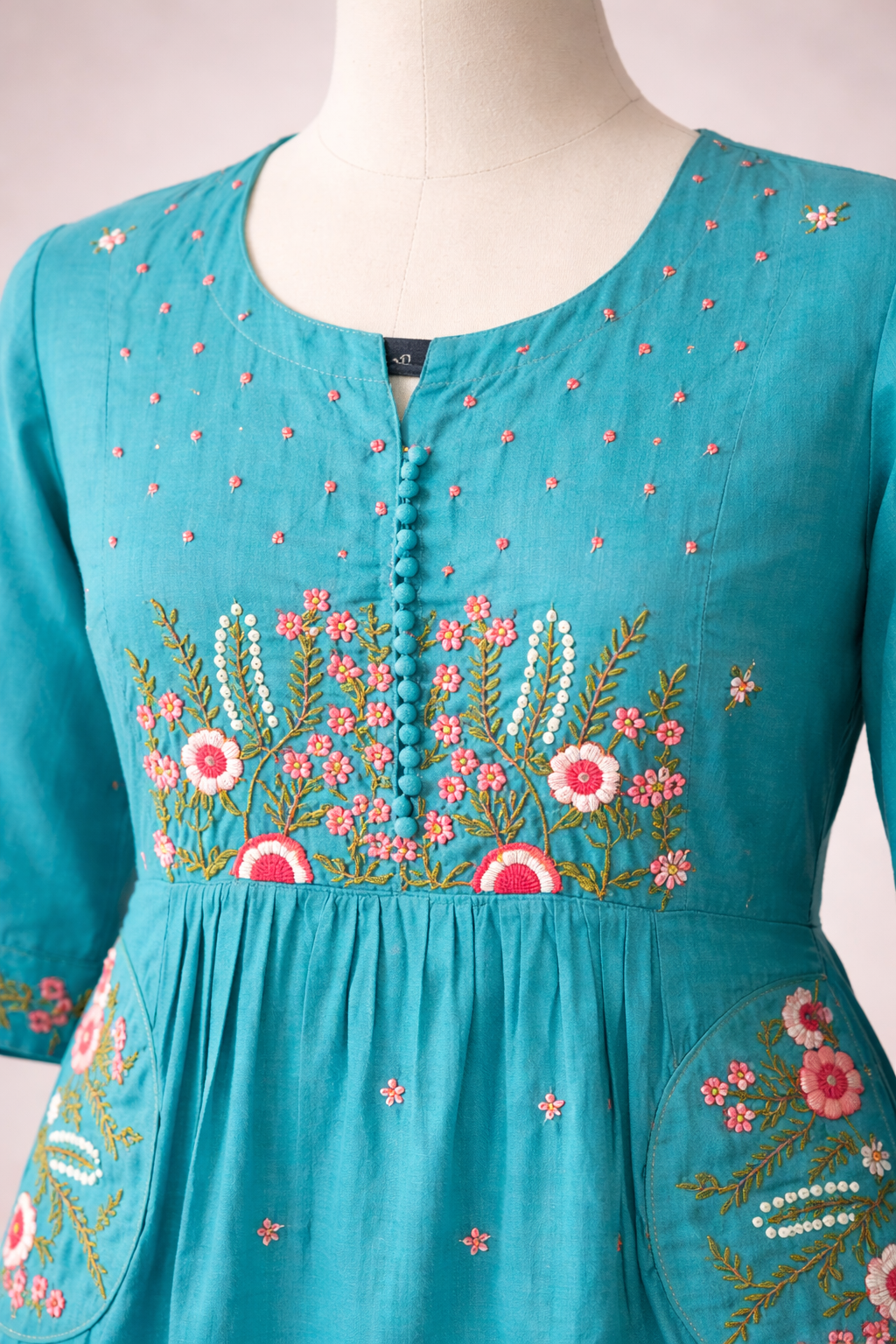 Embroidery Work | MalChenderi Top With Pockets | L  – 3XL